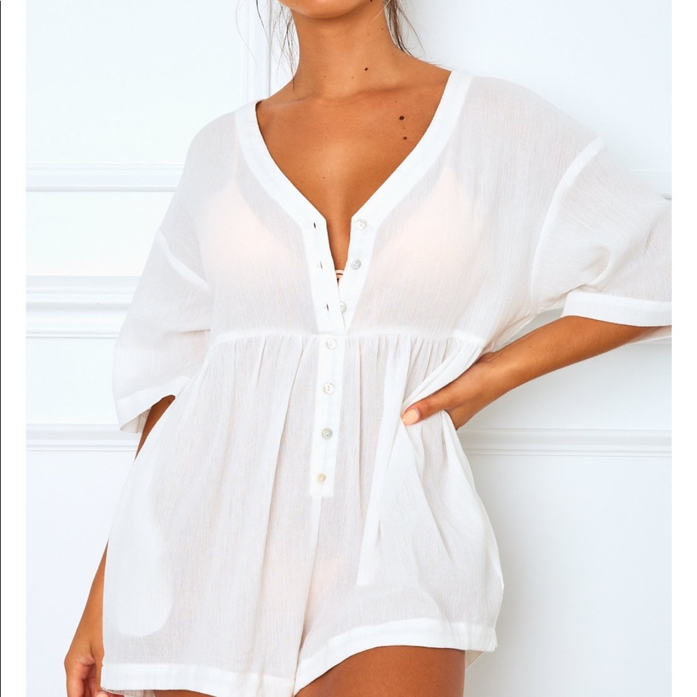 Palm Bay Playsuit White